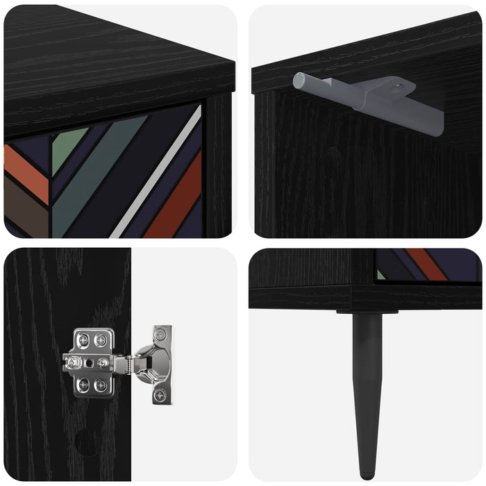 Dulap de noapte OMMEN Stejar Negru 36 x 33 x 51 cm WALTI