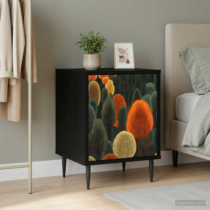 Dulap de noapte ZAANDAM Stejar Negru 36 x 33 x 51 cm - WALTI WALTI