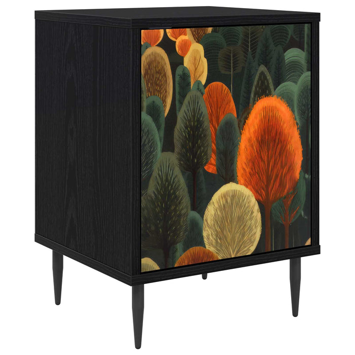 Dulap de noapte ZAANDAM Stejar Negru 36 x 33 x 51 cm WALTI