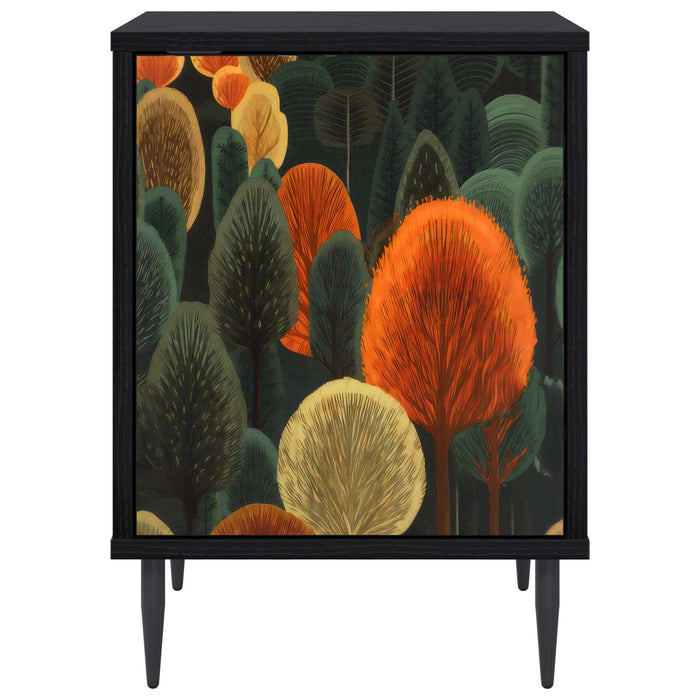 Dulap de noapte ZAANDAM Stejar Negru 36 x 33 x 51 cm WALTI