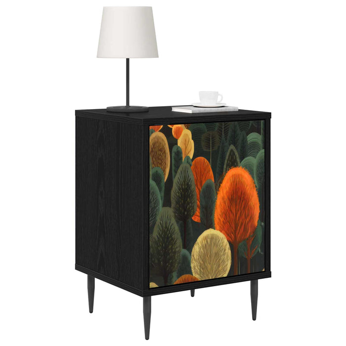 Dulap de noapte ZAANDAM Stejar Negru 36 x 33 x 51 cm WALTI