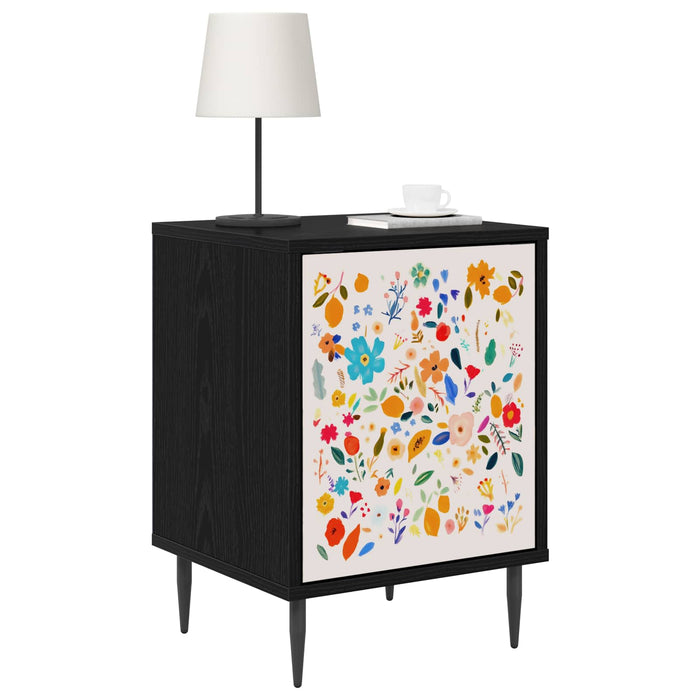 Dulap de noapte MAINZ 2 buc. Stejar Negru 36 x 33 x 51 cm WALTI