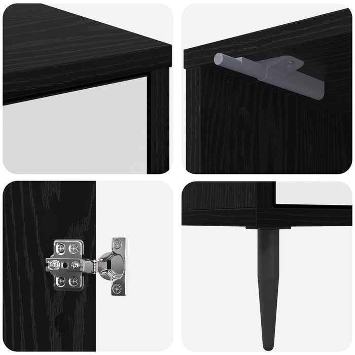 Dulap de noapte HANAU Stejar Negru 36 x 33 x 51 cm WALTI