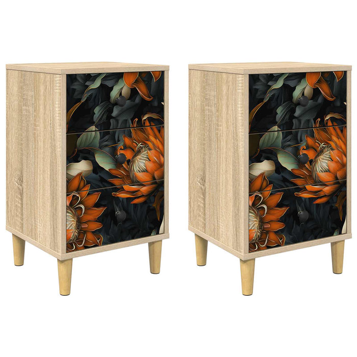 Dulap de noapte LOCHEM 2 buc. Stejar Sonoma 36 x 33 x 60 cm WALTI