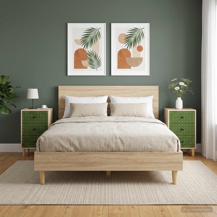 Dulap de noapte GELEEN 2 buc. Stejar Sonoma 36 x 33 x 60 cm WALTI