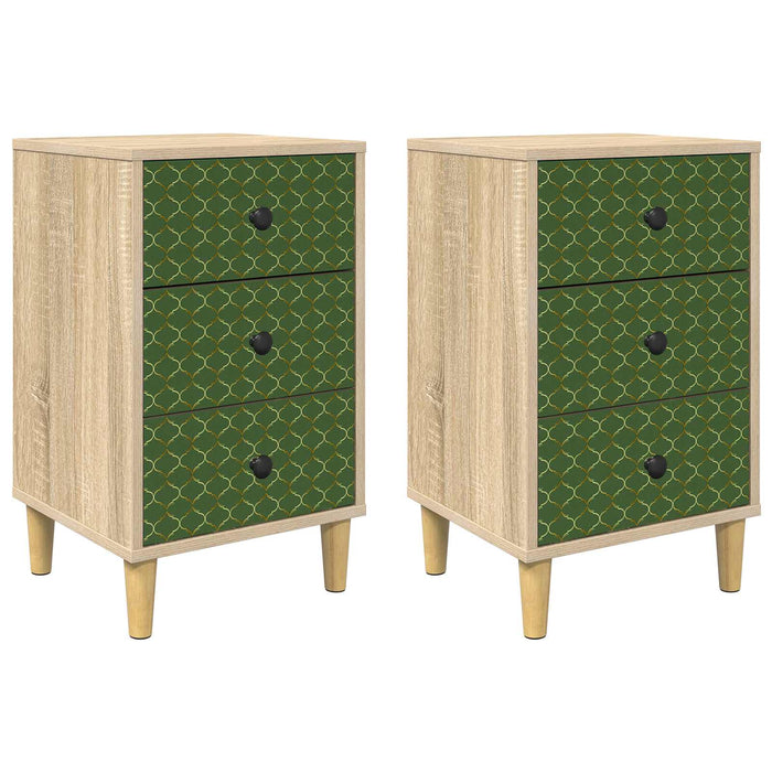 Dulap de noapte GELEEN 2 buc. Stejar Sonoma 36 x 33 x 60 cm WALTI