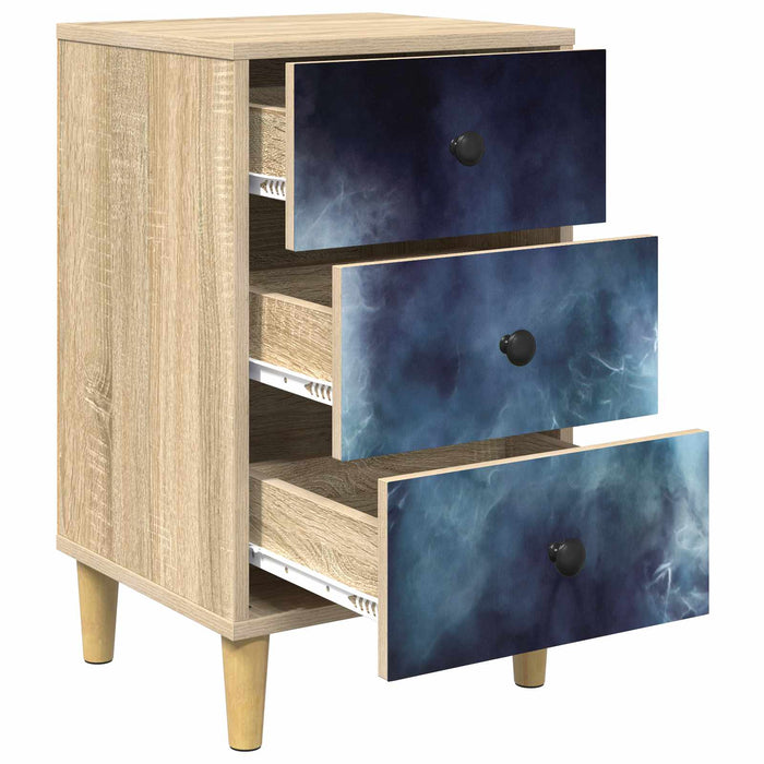 Dulap de noapte RAALTE 2 buc. Stejar Sonoma 36 x 33 x 60 cm WALTI