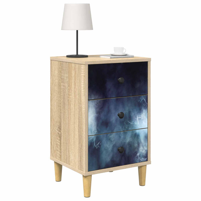 Dulap de noapte RAALTE 2 buc. Stejar Sonoma 36 x 33 x 60 cm WALTI