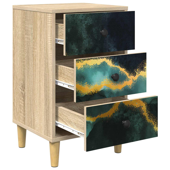 Dulap de noapte WIJHE 2 buc. Stejar Sonoma 36 x 33 x 60 cm WALTI