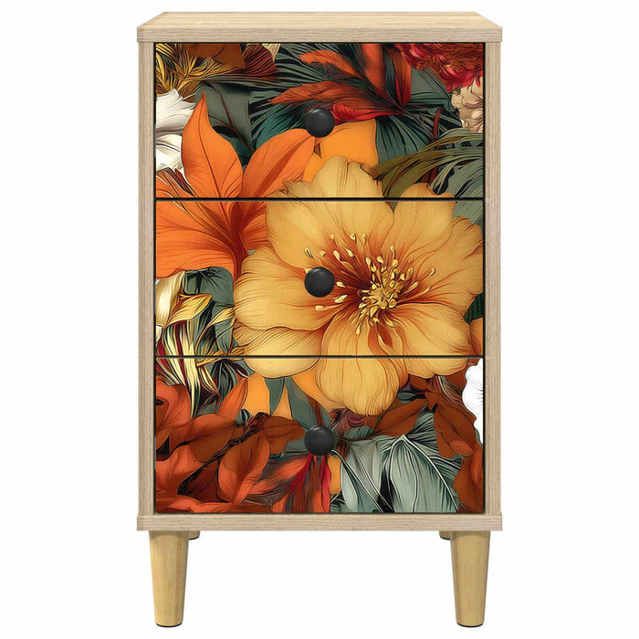 Dulap de noapte GENNEP 2 buc. Stejar Sonoma 36 x 33 x 60 cm WALTI