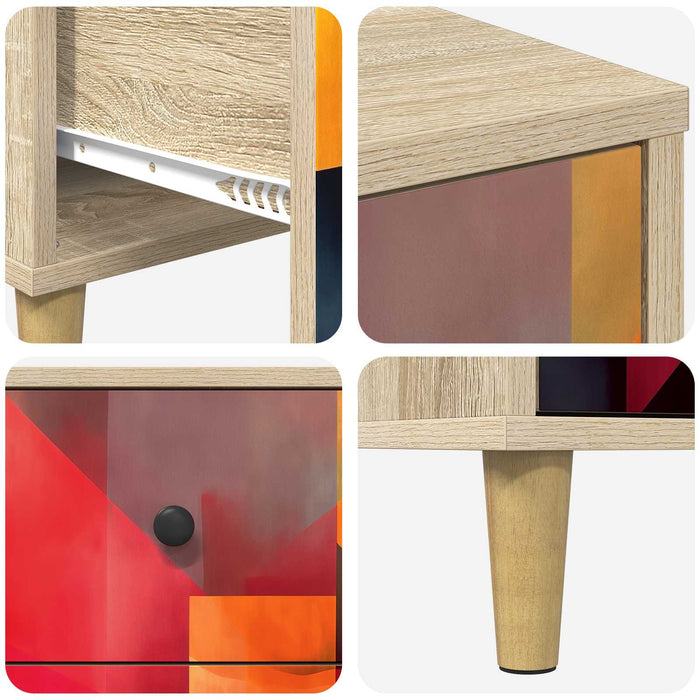 Dulap de noapte HEESCH 2 buc. Stejar Sonoma 36 x 33 x 60 cm WALTI