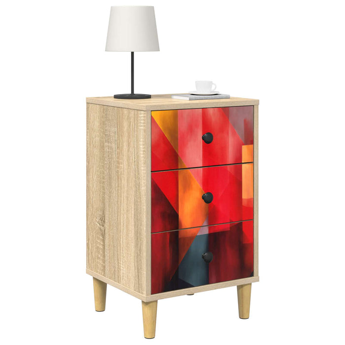 Dulap de noapte HEESCH 2 buc. Stejar Sonoma 36 x 33 x 60 cm WALTI