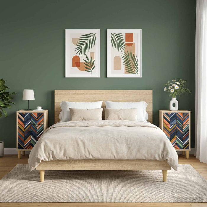 Dulap de noapte OMMEN 2 buc. Stejar Sonoma 36 x 33 x 60 cm - WALTI WALTI