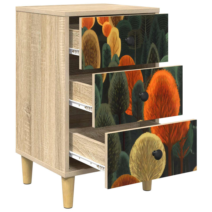 Dulap de noapte ZAANDAM Stejar Sonoma 36 x 33 x 60 cm WALTI