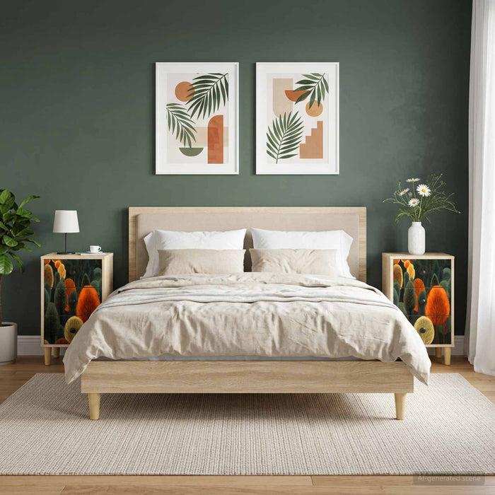 Dulap de noapte ZAANDAM 2 buc. Stejar Sonoma 36 x 33 x 60 cm WALTI