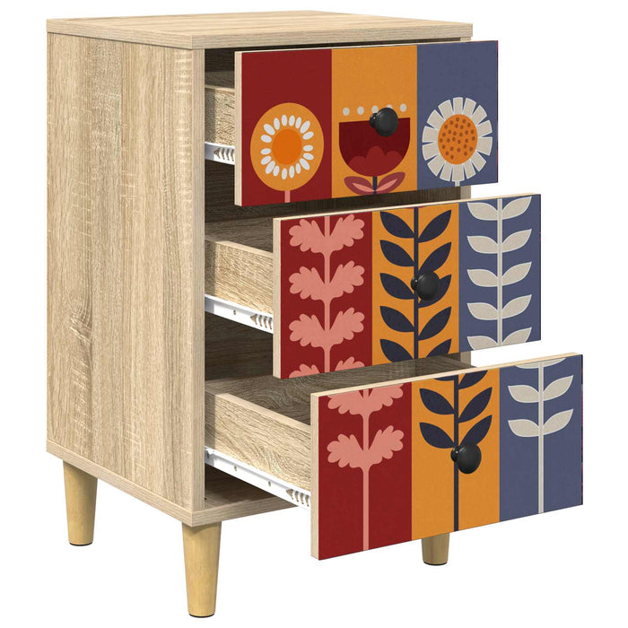 Dulap de noapte ESSEN 2 buc. Stejar Sonoma 36 x 33 x 60 cm WALTI