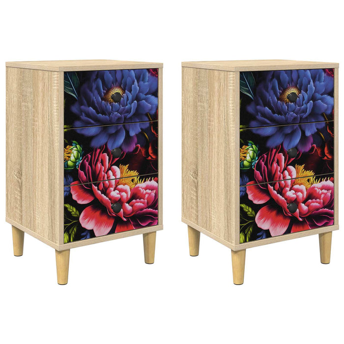 Dulap de noapte KIEL 2 buc. Stejar Sonoma 36 x 33 x 60 cm WALTI