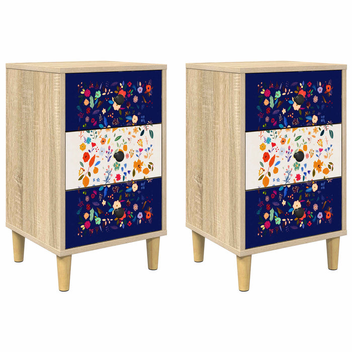 Dulap de noapte MAINZ 2 buc. Stejar Sonoma 36 x 33 x 60 cm WALTI