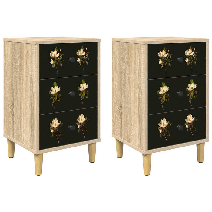 Dulap de noapte BREMEN 2 buc. Stejar Sonoma 36 x 33 x 60 cm WALTI