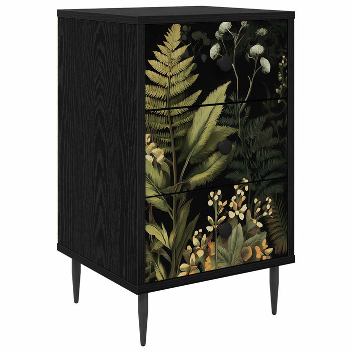 Dulap de noapte RHENEN Stejar Negru 36 x 33 x 61 cm WALTI