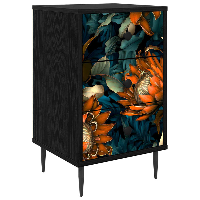 Dulap de noapte LOCHEM Stejar Negru 36 x 33 x 61 cm WALTI