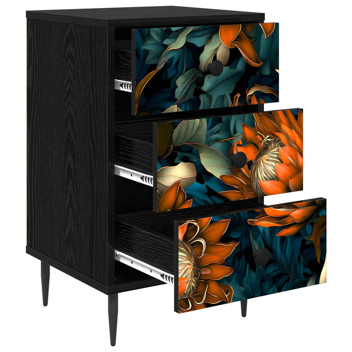 Dulap de noapte LOCHEM Stejar Negru 36 x 33 x 61 cm WALTI