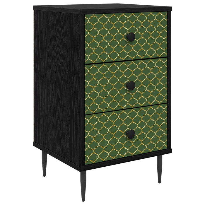 Dulap de noapte GELEEN Stejar Negru 36 x 33 x 61 cm WALTI