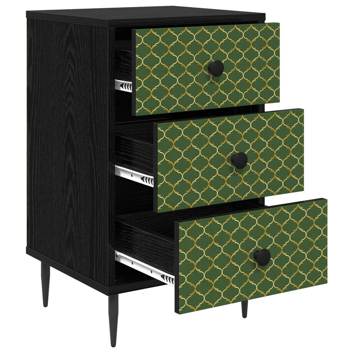 Dulap de noapte GELEEN Stejar Negru 36 x 33 x 61 cm WALTI
