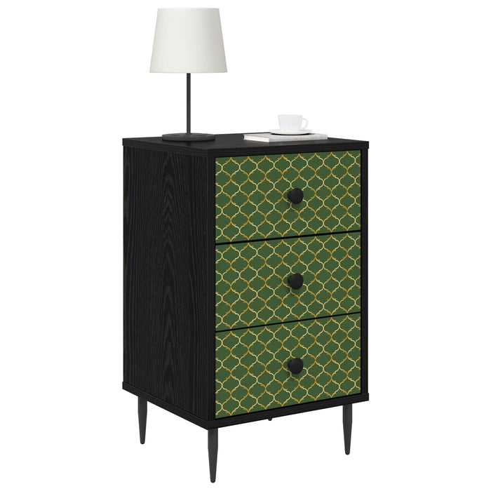 Dulap de noapte GELEEN Stejar Negru 36 x 33 x 61 cm WALTI