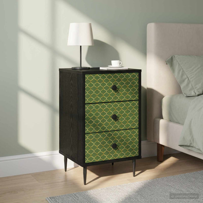 Dulap de noapte GELEEN 2 buc. Stejar Negru 36 x 33 x 61 cm WALTI