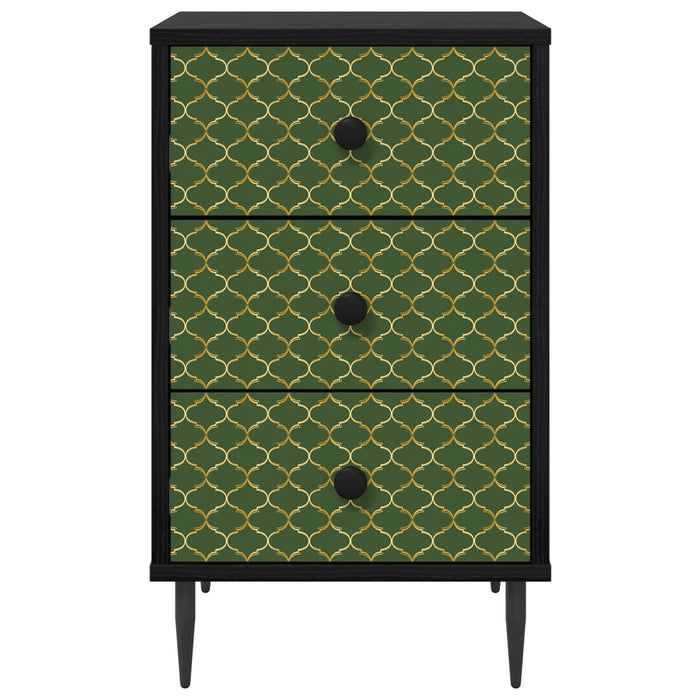 Dulap de noapte GELEEN 2 buc. Stejar Negru 36 x 33 x 61 cm WALTI