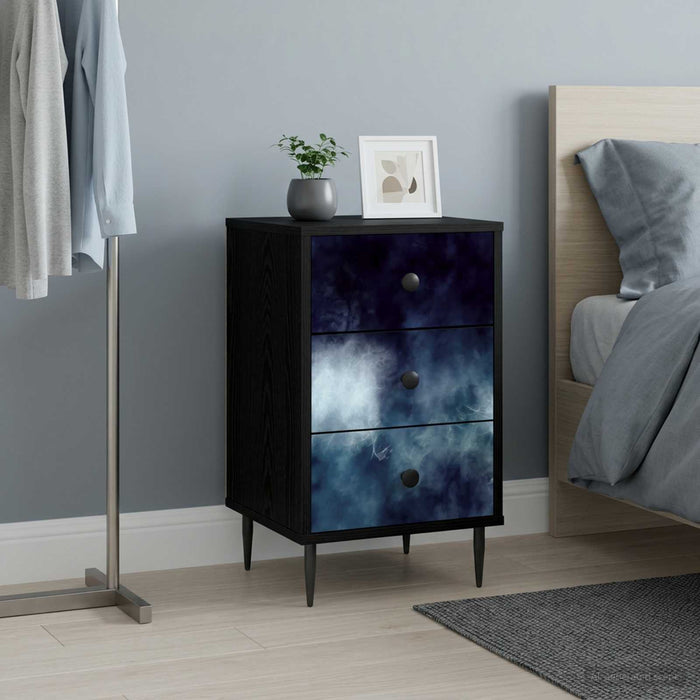 Dulap de noapte RAALTE Stejar Negru 36 x 33 x 61 cm - WALTI WALTI