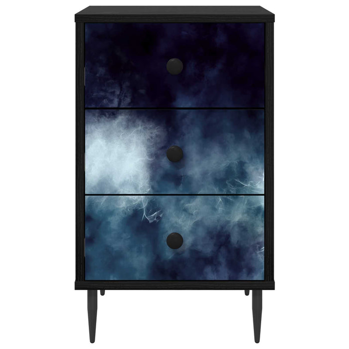 Dulap de noapte RAALTE 2 buc. Stejar Negru 36 x 33 x 61 cm WALTI