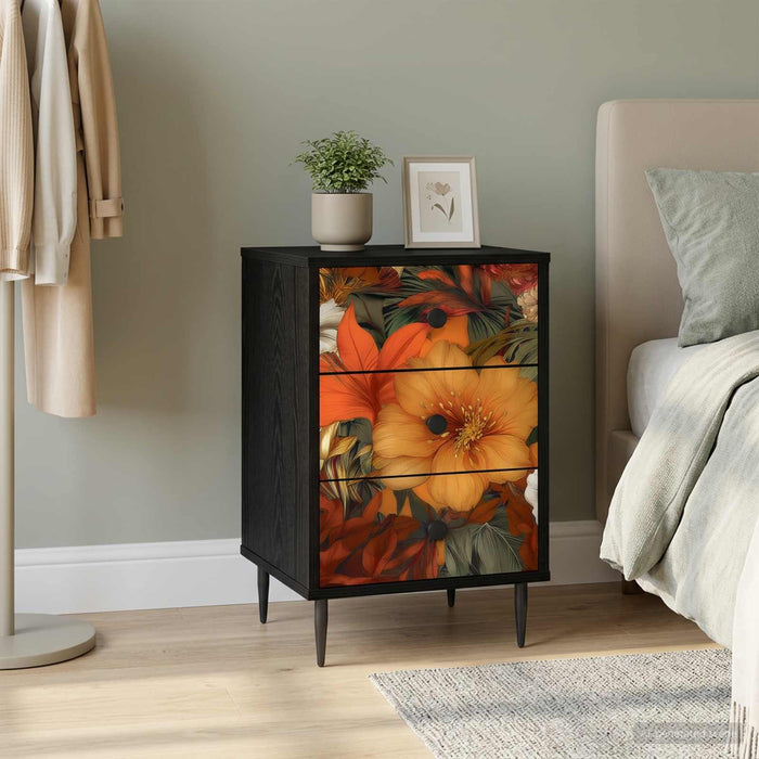 Dulap de noapte GENNEP Stejar Negru 36 x 33 x 61 cm - WALTI WALTI