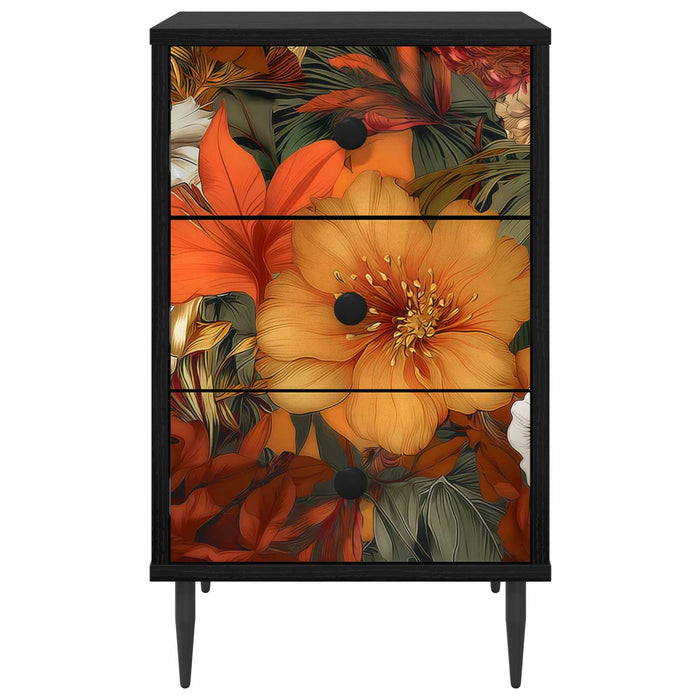 Dulap de noapte GENNEP Stejar Negru 36 x 33 x 61 cm WALTI