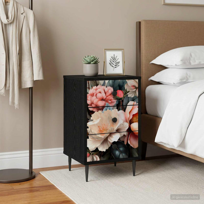 Dulap de noapte BORNE Stejar Negru 36 x 33 x 61 cm - WALTI WALTI