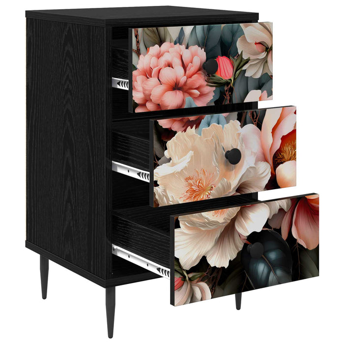 Dulap de noapte BORNE Stejar Negru 36 x 33 x 61 cm WALTI