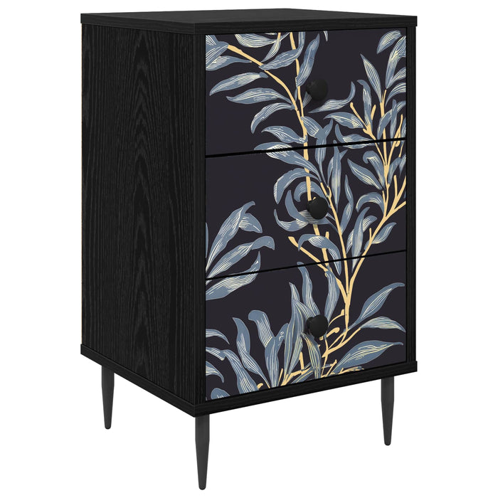 Dulap de noapte DOKKUM Stejar Negru 36 x 33 x 61 cm WALTI