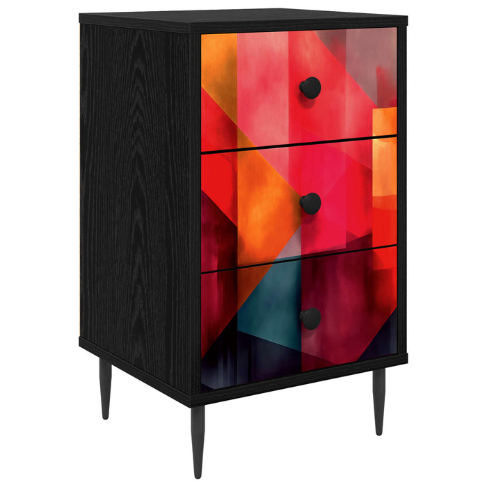 Dulap de noapte HEESCH Stejar Negru 36 x 33 x 61 cm WALTI