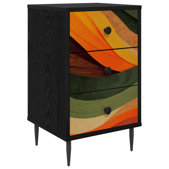 Dulap de noapte BONN Stejar Negru 36 x 33 x 61 cm WALTI