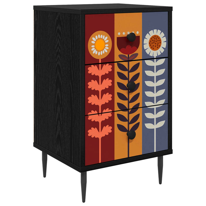 Dulap de noapte ESSEN Stejar Negru 36 x 33 x 61 cm WALTI