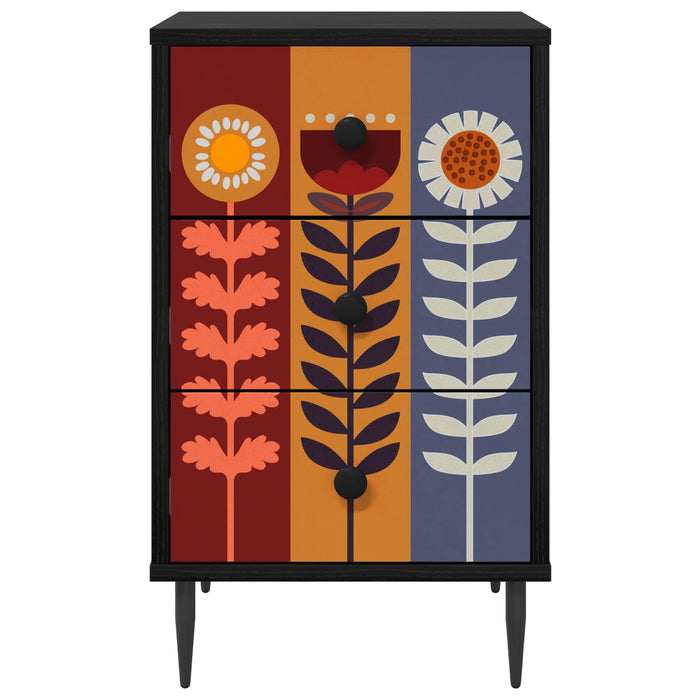 Dulap de noapte ESSEN Stejar Negru 36 x 33 x 61 cm WALTI