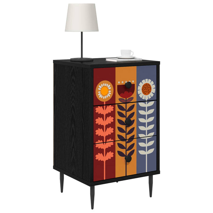 Dulap de noapte ESSEN Stejar Negru 36 x 33 x 61 cm WALTI