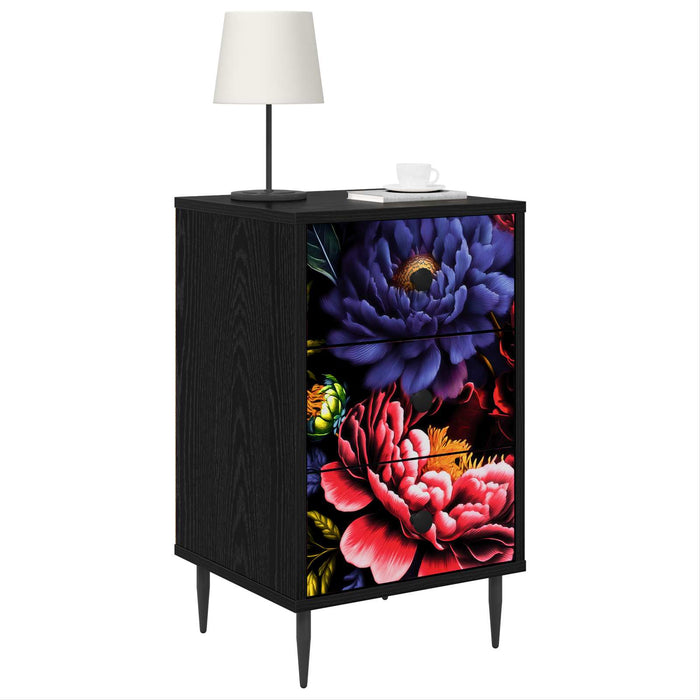 Dulap de noapte KIEL Stejar Negru 36 x 33 x 61 cm WALTI