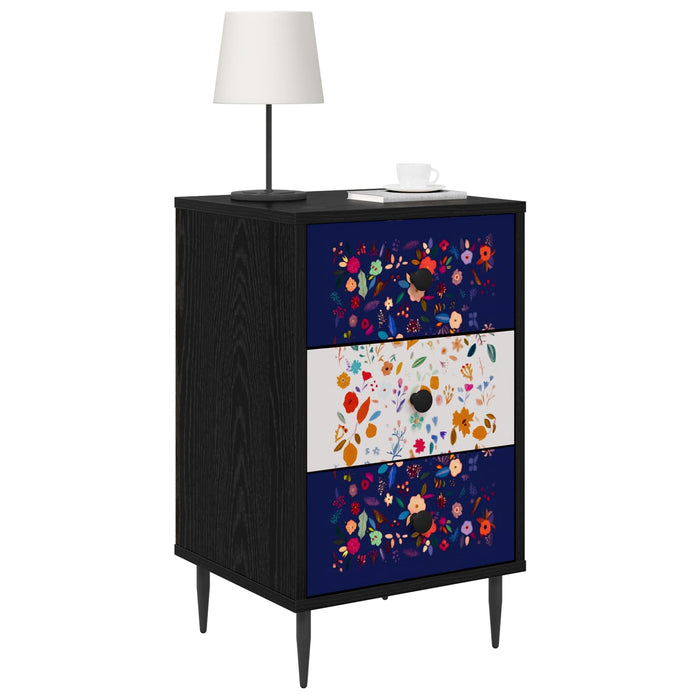 Dulap de noapte MAINZ Stejar Negru 36 x 33 x 61 cm WALTI