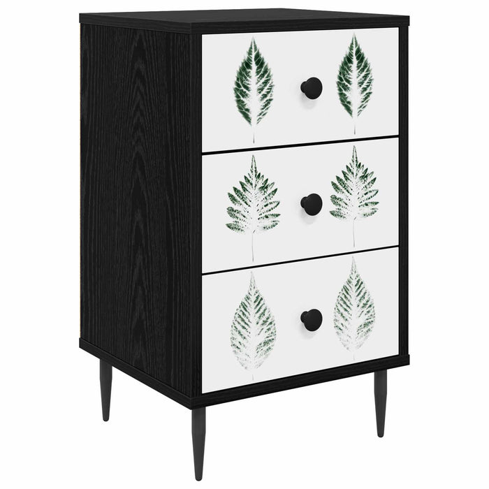 Dulap de noapte HANAU Stejar Negru 36 x 33 x 61 cm WALTI