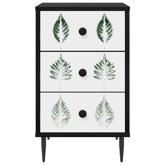 Dulap de noapte HANAU 2 buc. Stejar Negru 36 x 33 x 61 cm WALTI