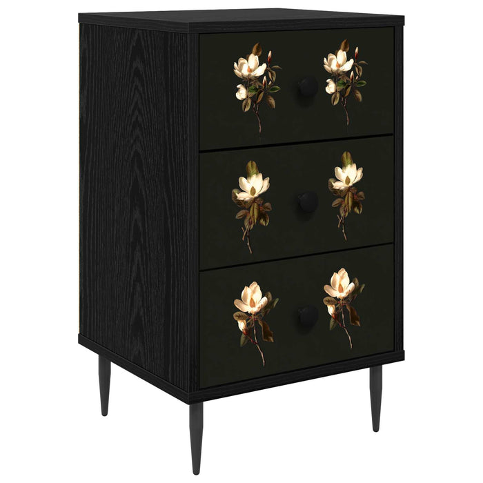 Dulap de noapte BREMEN Stejar Negru 36 x 33 x 61 cm WALTI