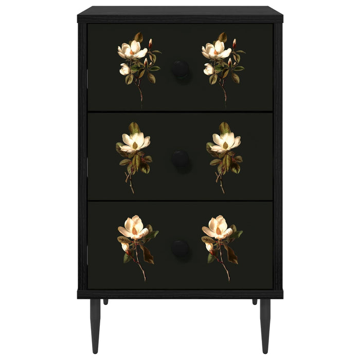 Dulap de noapte BREMEN 2 buc. Stejar Negru 36 x 33 x 61 cm WALTI