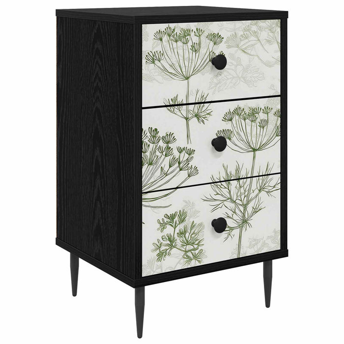 Dulap de noapte GOTHA Stejar Negru 36 x 33 x 61 cm WALTI